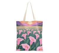 WDdZzyy Bella rosa calla gigli Tote Bag per le donne con tasche con manici riutilizzabile tela Tote Bags Bulk Beach Regali