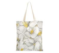 WDdZzyy Bellezza Primavera Fiori Tote Bag Tela per le Donne Con Tasche Con Manici Riutilizzabile Tela Totes Bulk Cool Regali Per Amiche Femminili