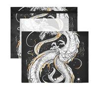 WDdZzyy Black Dragon, astuccio trasparente con finestrella per lettere formato A4, confezione da 2 pezzi, per insegnanti e aule