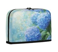 WDdZzyy Blue Hydrangea Motto Spring Flower Pencil Case Organizer Grande Capacità Portapenne Leggero Organizer Box per Bambini Grado Scuola Forniture