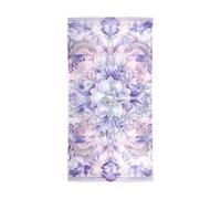 WDdZzyy Boho Style Fiore Floreale Viola sciarpa di seta foulard funky collo sciarpa per le donne per la testa chales para mujer, Stile Boho Fiore Floreale Viola, 90x180(CM)