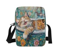 WDdZzyy borsa a tracolla borsa a tracolla borsa casual borsa a tracolla tracolla tracolla regolabile per la scuola carino foreste norvegesi gatto
