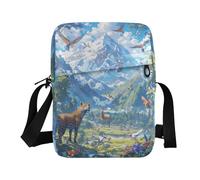 WDdZzyy Borsa a tracolla borsa a tracolla da uomo borse a tracolla per uso quotidiano borse a tracolla tracolla regolabile per esterni foreste animali selvatici animali blu