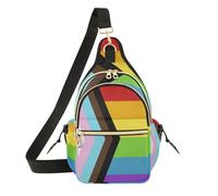 WDdZzyy Borsa a tracolla convertibile da donna, borsa messenger per corsa, pesca, progresso, orgoglio, bandiera arcobaleno