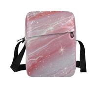WDdZzyy borsa a tracolla da uomo borsa a tracolla da uomo borsa a tracolla da donna tracolla regolabile per sport all'aria aperta falso glitter marmo grano rosa