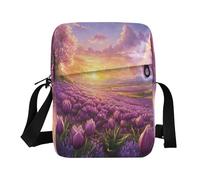 WDdZzyy borsa a tracolla per gli uomini sopra le borse a tracolla per gli uomini borse a tracolla donna borsa a tracolla tracolla regolabile sport all'aperto tulipani lavanda primavera