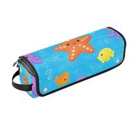 WDdZzyy Borsa da viaggio colorata blu con motivo oceano e stella marina e tappetino resistente al calore con cerniera a doppio strato custodia da viaggio per ferri da stiro, piastre, ferri