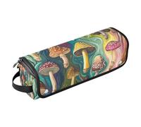 WDdZzyy Borsa da viaggio colorata con funghi psichedelici per capelli, con tappetino in ferro, custodia da viaggio per piastre, piastre, arricciacapelli, funghi psichedelici colorati, 1 taglia, Funghi