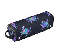 WDdZzyy Borsa da viaggio con granchi colorati fluorescenti, borsa da viaggio e tappetino resistente al calore, grande custodia da viaggio per strumenti caldi, ferro arricciacapelli, ferro da stiro