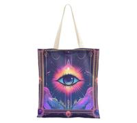WDdZzyy Borsa della spesa in tela per tarocchi per le donne con tasche con manici borsa riutilizzabile in tela tote bag bulk amico regali di compleanno