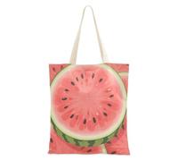 WDdZzyy Borsa di tela di canapa di anguria della frutta fresca del fumetto per le donne con tasche con manici Borsa di tela riutilizzabile Tote Bag Bulk Cute Regali per le donne