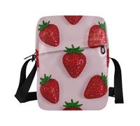 WDdZzyy Borsa messenger da uomo a tracolla borse a tracolla per le donne borse quotidiane borse a tracolla tracolla tracolla regolabile per sport all'aria aperta rosso fragola