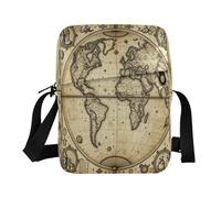 WDdZzyy borsa messenger da uomo a tracolla piccole borse per le donne croos borse a tracolla per le donne tracolla regolabile per viaggio vintage mappa oceano mondo