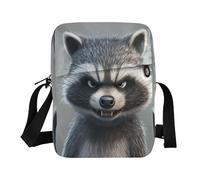 WDdZzyy borsa messenger da uomo Borse a tracolla per le donne borse alla moda da donna borsa a tracolla tracolla regolabile per affari Cartoon divertente procione rabbia