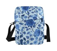 WDdZzyy borsa messenger per le donne Crossbody Piccola Borsa Per Le Donne Borsa Da Donna Borsa Per Viaggio Cinghia Regolabile per il lavoro Deep Blue Roses
