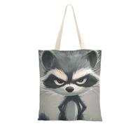 WDdZzyy Borsa tote con motivo divertente procione rabbia con tasche per le donne con tasche con manici borsa riutilizzabile Tote Bag Bulk carino regali per le donne