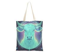 WDdZzyy Borsa tote per tarocchi di mucca per le donne in tela per le donne con tasche con manici borse di totalizzatore riutilizzabili regalo per insegnanti