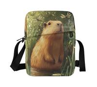 WDdZzyy borse a tracolla borse a tracolla per le donne croos borse del corpo borse a tracolla per le donne cinghia regolabile per il lavoro Cartoon Capybaras A River