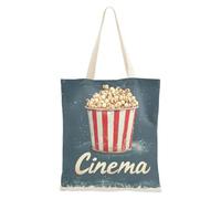 WDdZzyy Borse della spesa della tela del gioco del cinema per le donne con le tasche con le maniglie borse di totalizzatore riutilizzabili regali all'ing