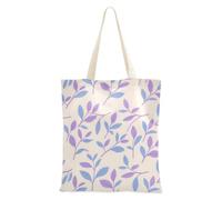 WDdZzyy Borse di totalizzatore di tela di tela di canapa di colore viola beige della foglia alla moda