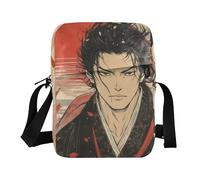WDdZzyy borse messenger per le donne mens borse a tracolla borsa a tracolla borse a tracolla regolabile per sport all'aria aperta Samurai giapponese rosso