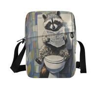 WDdZzyy borse messenger per le donne Piccole Borse a tracolla Per Le Donne piccola borsa a tracolla Borse a tracolla Tracolla Tracolla Regolabile per sport all'aria aperta Bellezza Raccoon Retro