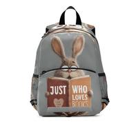 WDdZzyy Carino Animale Coniglio Lettura Libro una cinghia zaino per bambini cinghia toracica libri borsa per ragazzo mochila para ni?os