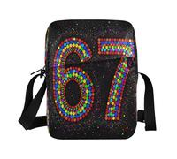 WDdZzyy carino messenger bag a tracolla borsa a tracolla piccola borsa a tracolla borsa a tracolla per viaggio tracolla regolabile per viaggio Spotty 6 7funny Six Seven Dot