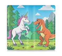 WDdZzyy Cartone animato unicorni dinosauro lotta pelle registrazione e assicurazione titolare carta di confronto auto camion accessori caso per patente di guida, carte e documenti essenziali, cartone