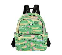 WDdZzyy Cartoon Cute Crocodile Green 14 Inch multiuso piccolo zaino per le donne moda zaino borsa per scuola e infermiera