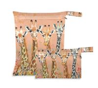 WDdZzyy Chic Giraffe Peach prop1 - Borsa da viaggio grande, con manici, confezione da 2