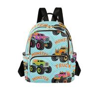 WDdZzyy Colorful Cartoon mostri Truck 14 Inch Grande Capacità pannolino borsa zaino zaino borsa per pannolini per viaggi e lavoro
