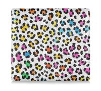 WDdZzyy Custodia a portafoglio in pelle bianca leopardata colorata alla moda per assicurazione e carta d'identità, essenziale per auto, per documenti, patente di guida, chiavi di contatto, Moda