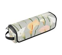 WDdZzyy Custodia da viaggio 2 in 1 per ferro arricciacapelli, con cuscinetto resistente al calore, organizer per strumenti per capelli, per piastre, piastre, arricciacapelli, calle neutre, Dolce Calla