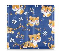 WDdZzyy Cute Little Blue Tigers Custodia in pelle blu per assicurazione e carta d'identità Auto Truck Comparment Accessori Custodia per carte, Documento essenziale Patente di guida, Carino piccolo blu