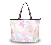 WDdZzyy Cute Stars Blush Colore tessuto di seta con cerniera borse a tracolla eleganti borse per le donne crossbody, Cute Stars Blush Colore, Medium