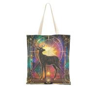 WDdZzyy Deer Tarocchi Canvas Tote Bag per le donne con tasche con manici borsa riutilizzabile Tote Bag Bulk Canvas Gift