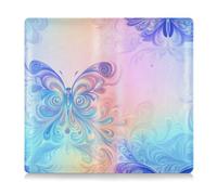 WDdZzyy Dreamy Colorful Vivid Butterfly Premium Leather Auto Registration Assicurazione & ID Card Holder Prefetto Car Essentials Portafoglio per ID, patente di guida, chiavi di contatto