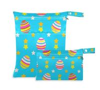 WDdZzyy Easter Egg Star Blue prop1 Borse per nuotatori Confezione da 2 borse bagnate per costume da bagno con manici per palestra