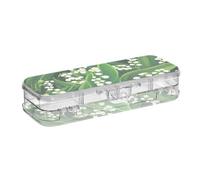 WDdZzyy Finlandia Lily Valley Beauty Summer Flowers - Astuccio in plastica trasparente a due piani, grande astuccio per penne e creazioni artistiche con coperchio a scatto