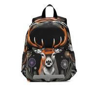 WDdZzyy Gotico Boho Deer carino capretto zaini per ragazze guinzaglio bookbags per 2 anni mochilas escolares para ni?os de 3 a?os