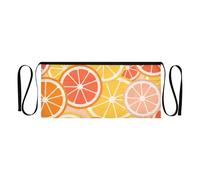 WDdZzyy Grembiule da cameriera giallo arancione carino con tasche 30,5 cm grembiule impermeabile server