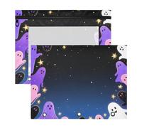 WDdZzyy Happy Halloween Dreamy Pencil Pouch 3 fori 3 fori tasca per A4 lettera carta 2 Pack studenti forniture d'arte stoccaggio