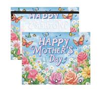 WDdZzyy Happy Mothers's Cartella per cosmetici in plastica robusta per lettere formato A4, confezione da 2 articoli artistici per insegnanti