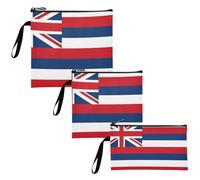 WDdZzyy Hawaii State Flag Hawaiian Hi 3 Pack riutilizzabile Sandwich Snack Bag Multi-Use Food Safe Lunch Bags per bambini, studenti, adulti