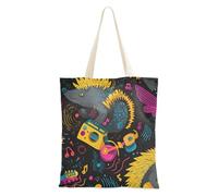 WDdZzyy Hedgehog Cool Canvas Tote per le donne con tasche con manici riutilizzabile tela Tote Bulk Regali