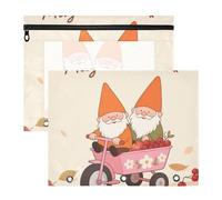 WDdZzyy Hello Fall Autumn Dwalf Astuccio trasparente per raccoglitori a 3 anelli, confezione da 2 articoli per studenti in classe