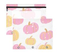 WDdZzyy Hello Fall Autumn Pumpkin - Astuccio bianco con finestra trasparente a 3 anelli per lettere formato A4, confezione da 2