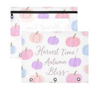WDdZzyy Hello Fall Autumn Pumpkin - Raccoglitore bianco con cerniere lisce, in plastica, per lettere formato A4, confezione da 2, per insegnanti e ufficio