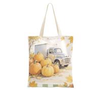 WDdZzyy Hello Fall Autunno Zucca Tronco Scacchi Plaid Borsa di Tela per Le Donne Con Tasche Con Manici Riutilizzabili Bulk Tote Bags Regali Spiaggia